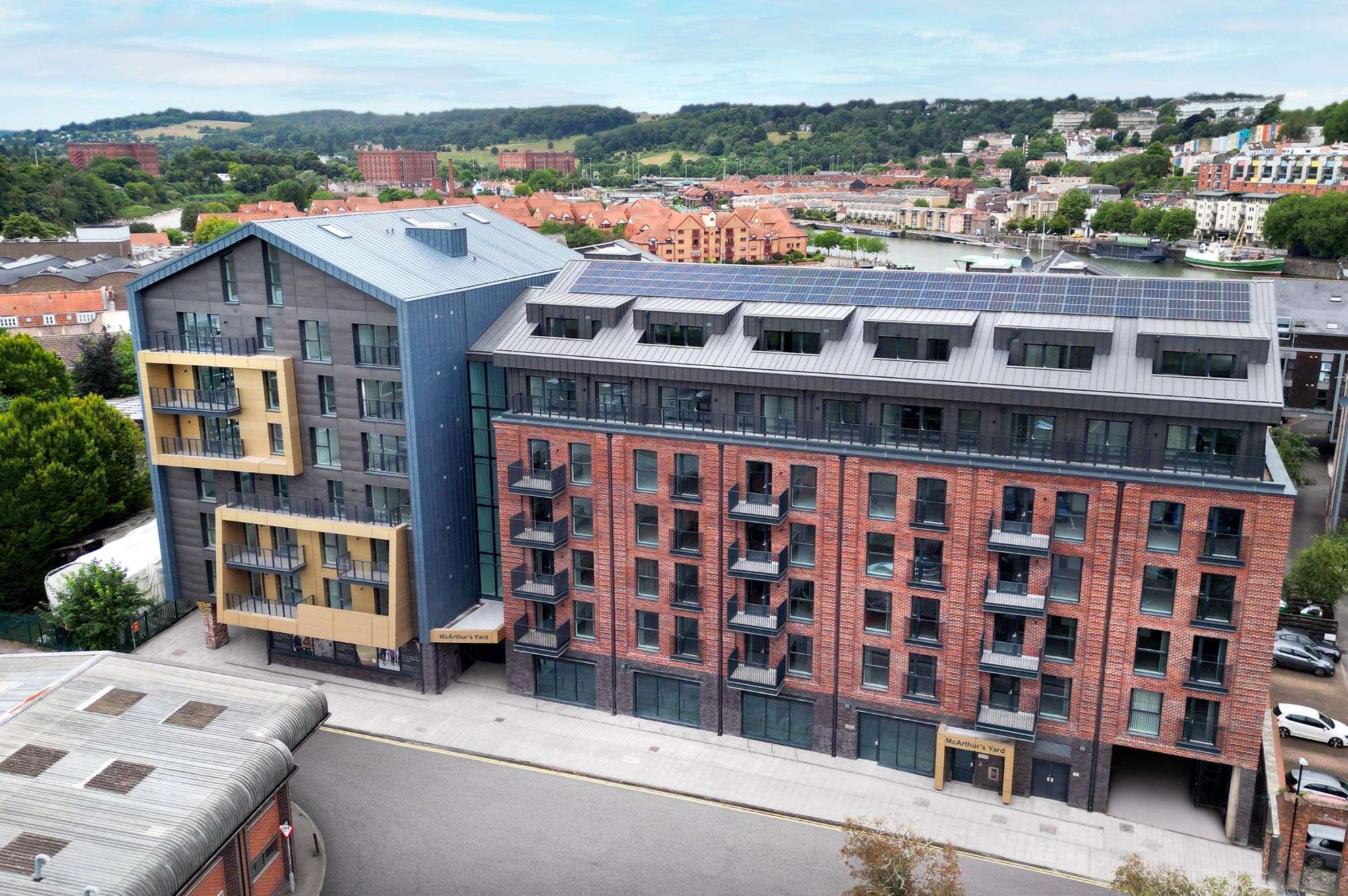 Balconies of a managed residential block in Bristol