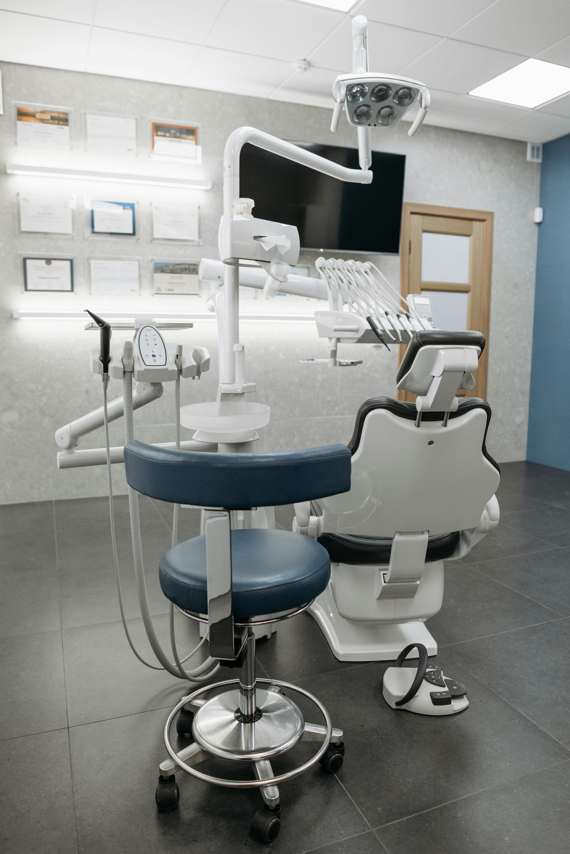 Modern empty dental treatment room interior